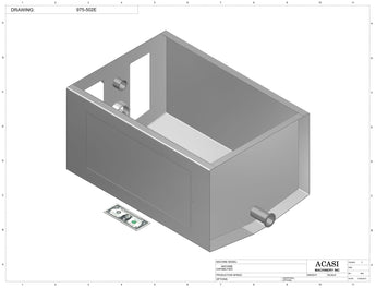 Automatic inline bottle cleaner with dry or wet cleaning options, model BR-15, Assy 975-502E, by Acasi Machinery Inc.
