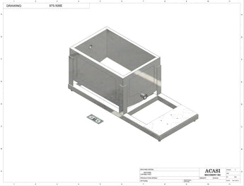 Automatic inline bottle cleaner with dry or wet cleaning options, model BR-15, Assy 975-506E, by Acasi Machinery Inc.