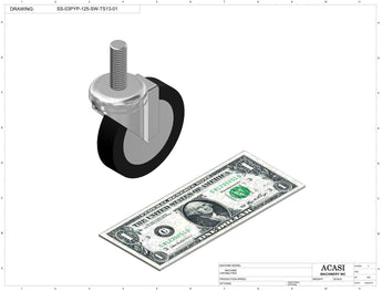 Automatic inline bottle cleaner with dry or wet cleaning options, model BR-15, Component SS-03PYP-125-SW-TS13-01, by Acasi Machinery Inc.