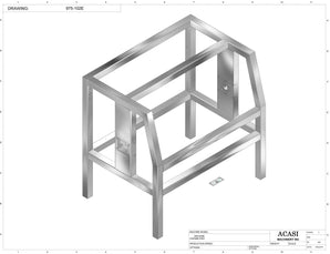 Automatic inline bottle cleaner with dry or wet cleaning options, model BR-15, Part 975-102E, by Acasi Machinery Inc.