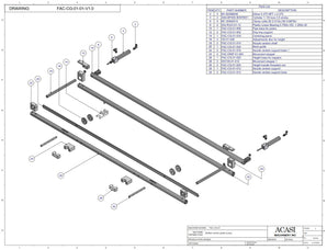 Automatic inline bottle filler machine, low and high viscosity, Assy FAC-CG-01-01-V1.0, by Acasi Machinery Inc.