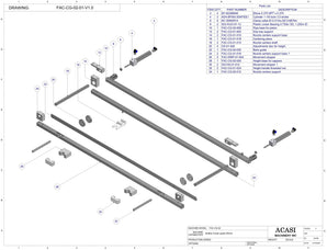 Automatic inline bottle filler machine, low and high viscosity, Assy FAC-CG-02-01-V1.0, by Acasi Machinery Inc.
