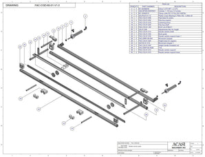 Automatic inline bottle filler machine, low and high viscosity, Assy FAC-CGD-60-01-V1.0, by Acasi Machinery Inc.