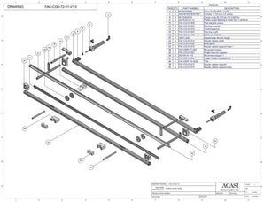 Automatic inline bottle filler machine low and high viscosity, Assy FAC-CGD-72-01-V1.0, by Acasi Machinery Inc.