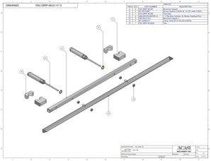Automatic inline bottle filler machine, low and high viscosity, Assy FAC-DRIP-48-01-V1.0, by Acasi Machinery Inc.