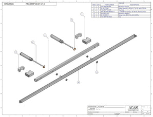Automatic inline bottle filler machine, low and high viscosity, Assy FAC-DRIP-60-01-V1.0, by Acasi Machinery Inc.