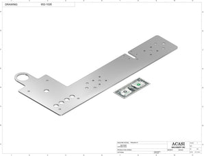Automatic inline miniature piston filler machine,  Part 652-102E, by Acasi Machinery Inc.