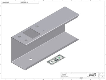 Automatic inline miniature piston filler machine, Part 652-702E-B, by Acasi Machinery Inc.