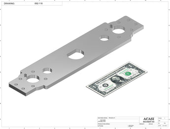 Automatic inline miniature piston filler machine,  Part 692-118, by Acasi Machinery Inc.