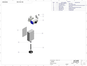 Automatic inline piston filler machine, Assy 650-1SH-180, by Acasi Machinery Inc.