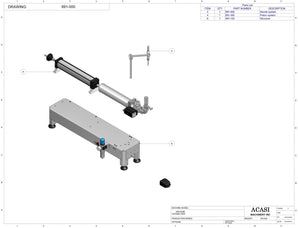 Automatic inline piston filler machine, Assy 691-000, by Acasi Machinery Inc.
