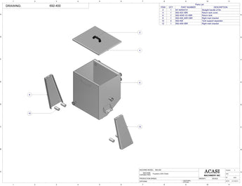 Automatic inline piston filler machine, Assy 692-400, by Acasi Machinery Inc.