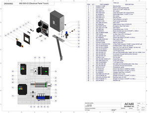 Automatic inline piston filler machine, Assy 692-500-03, by Acasi Machinery Inc.