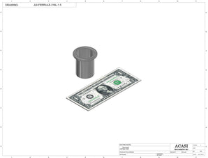 Automatic inline piston filler machine, Component JUI-FERRULE-316L-1.5, by Acasi Machinery Inc.