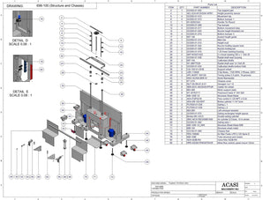 Automatic inline piston filler machine, Model Trupiston 16 Vert, Assy 698-100, by Acasi Machinery Inc.