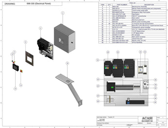 Automatic inline piston filler machine, Model Trupiston 16 Vert, Assy 698-300, by Acasi Machinery Inc.