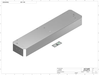 Automatic inline piston filler machine, Part 691-108, by Acasi Machinery Inc.