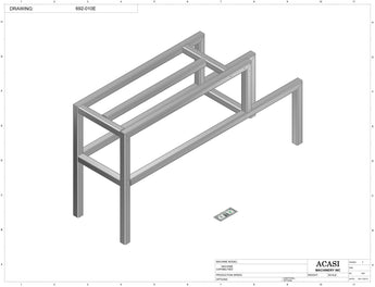 Automatic inline piston filler machine, Part 692-010E, by Acasi Machinery Inc.