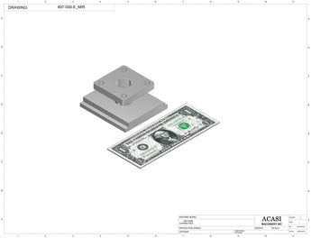 Automatic inline piston filler machine, Part 697-000-E_MIR, by Acasi Machinery Inc.
