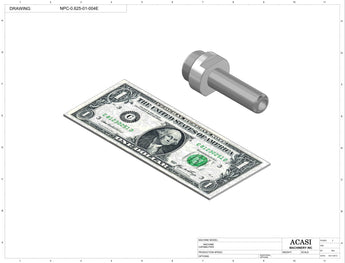 Automatic inline piston filler machine, high viscocity liquid products, model PI3100, Assy NOP-0.625-004E, by Acasi Machinery Inc.