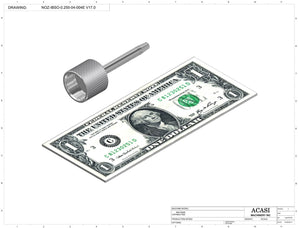 Automatic inline piston filler machine, high viscocity liquid products, model PI3100, Assy NOZ-IBSO-0.250-04-004E V17.0, by Acasi Machinery Inc.