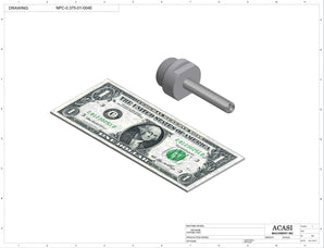 Automatic inline piston filler machine, high viscocity liquid products, model PI3100, Assy NPC-0.375-01-004E, by Acasi Machinery Inc.