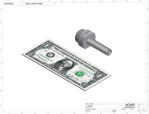Automatic inline piston filler machine, high viscocity liquid products, model PI3100, Assy NPC-0.500-01-004E, by Acasi Machinery Inc.