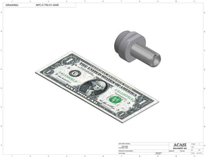 Automatic inline piston filler machine, high viscocity liquid products, model PI3100, Assy NPC-0.750-01-004E, by Acasi Machinery Inc.