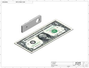 Automatic inline piston filler machine, high viscocity liquid products, model PI3100, Component NPC-COM-01-004, by Acasi Machinery Inc.