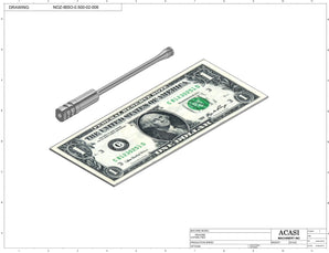 Automatic inline piston filler machine, high viscocity liquid products, model PI3100, Part NOZ-IBSO-0.500-02-006, by Acasi Machinery Inc.