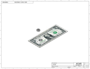 Automatic inline piston filler machine, high viscocity liquid products, model PI3100, Part NOZ-IBSO-1.250-01-005, by Acasi Machinery Inc.