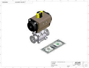 Automatic inline piston filler machine, high viscocity liquid products, model PI3300, Component JUI-2WAY VALVE -1, by Acasi Machinery