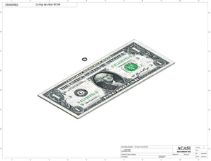 Automatic inline piston filler machine, high viscocity liquid products, model PI3300, Component Oringw-M1x4, by Acasi Machinery Inc.