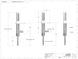Automatic inline piston filler machine, high viscosity liquid products, 0.375 standard nozzle, dimensions by Acasi Machinery Inc.