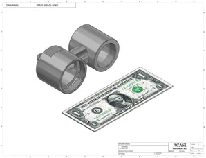 Automatic inline piston filler machine, high viscosity liquid products, pistons, Assy PIS-0.300-01-006E, by Acasi Machinery Inc.