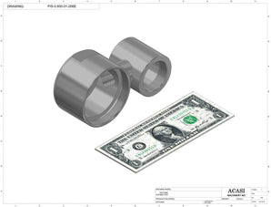 Automatic inline piston filler machine, high viscosity liquid products, pistons, Assy PIS-0.600-01-006E, by Acasi Machinery Inc.