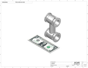 Automatic inline piston filler machine, high viscosity liquid products, pistons, Assy PIS-5.000-02-016E, by Acasi Machinery Inc.