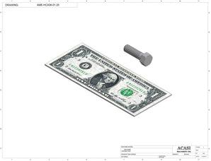 Automatic inline piston filler machine, high viscosity liquid products, pistons, Component AME-HCX06-01.25, by Acasi Machinery Inc.