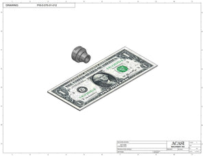 Automatic inline piston filler machine, high viscosity liquid products, pistons, Part PIS-0.075-01-012, by Acasi Machinery Inc.