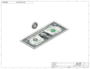 Automatic inline piston filler machine, high viscosity liquid products, pistons, Part PIS-0.075-01-020, by Acasi Machinery Inc.
