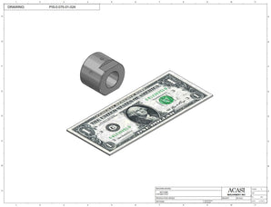 Automatic inline piston filler machine, high viscosity liquid products, pistons, Part PIS-0.075-01-024, by Acasi Machinery Inc.