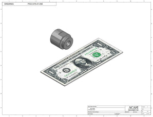Automatic inline piston filler machine, high viscosity liquid products, pistons, Part PIS-0.075-01-058, by Acasi Machinery Inc.