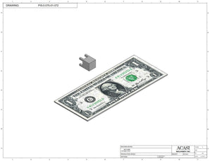 Automatic inline piston filler machine, high viscosity liquid products, pistons, Part PIS-0.075-01-072, by Acasi Machinery Inc.