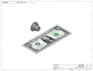 Automatic inline piston filler machine, high viscosity liquid products, pistons, Part PIS-0.150-01-012, by Acasi Machinery Inc.