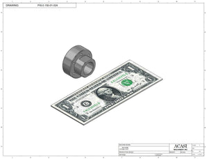 Automatic inline piston filler machine, high viscosity liquid products, pistons, Part PIS-0.150-01-024, by Acasi Machinery Inc.