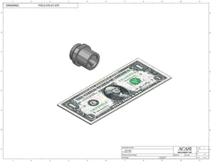 Automatic inline piston filler machine, high viscosity liquid products, pistons, Part PIS-0,075-01-070, by Acasi Machinery Inc.