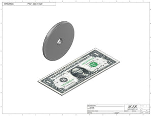 Automatic inline piston filler machine, high viscosity liquid products, pistons, Part PIS-1.020-01-020, by Acasi Machinery Inc.