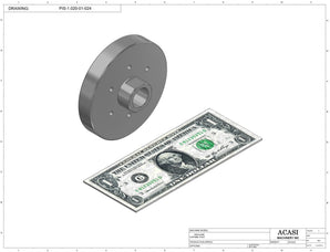 Automatic inline piston filler machine, high viscosity liquid products, pistons, Part PIS-1.020-01-024, by Acasi Machinery Inc.