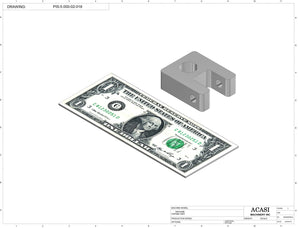 Automatic inline piston filler machine, high viscosity liquid products, pistons, Part PIS-5.000-02-018, by Acasi Machinery Inc.