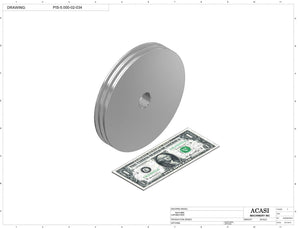 Automatic inline piston filler machine, high viscosity liquid products, pistons, Part PIS-5.000-02-034, by Acasi Machinery Inc.